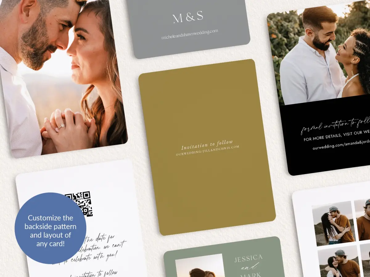 Back of Save the Date Card