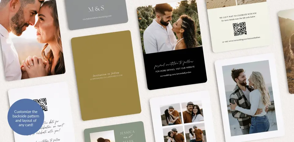 Back of Save the Date Card