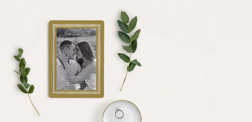 Save the Date Card with Optional Guest Addressing Service