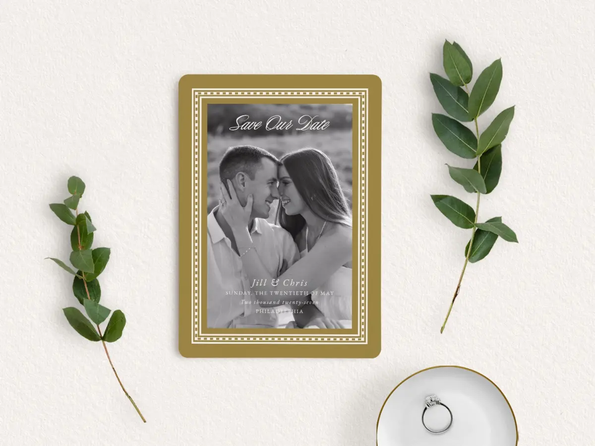 Save the Date Card with Optional Guest Addressing Service
