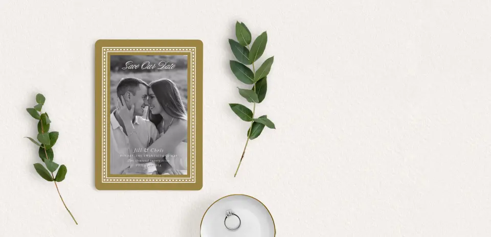 Save the Date Card with Optional Guest Addressing Service