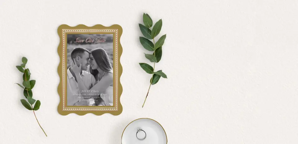 Save the Date Card with Optional Guest Addressing Service