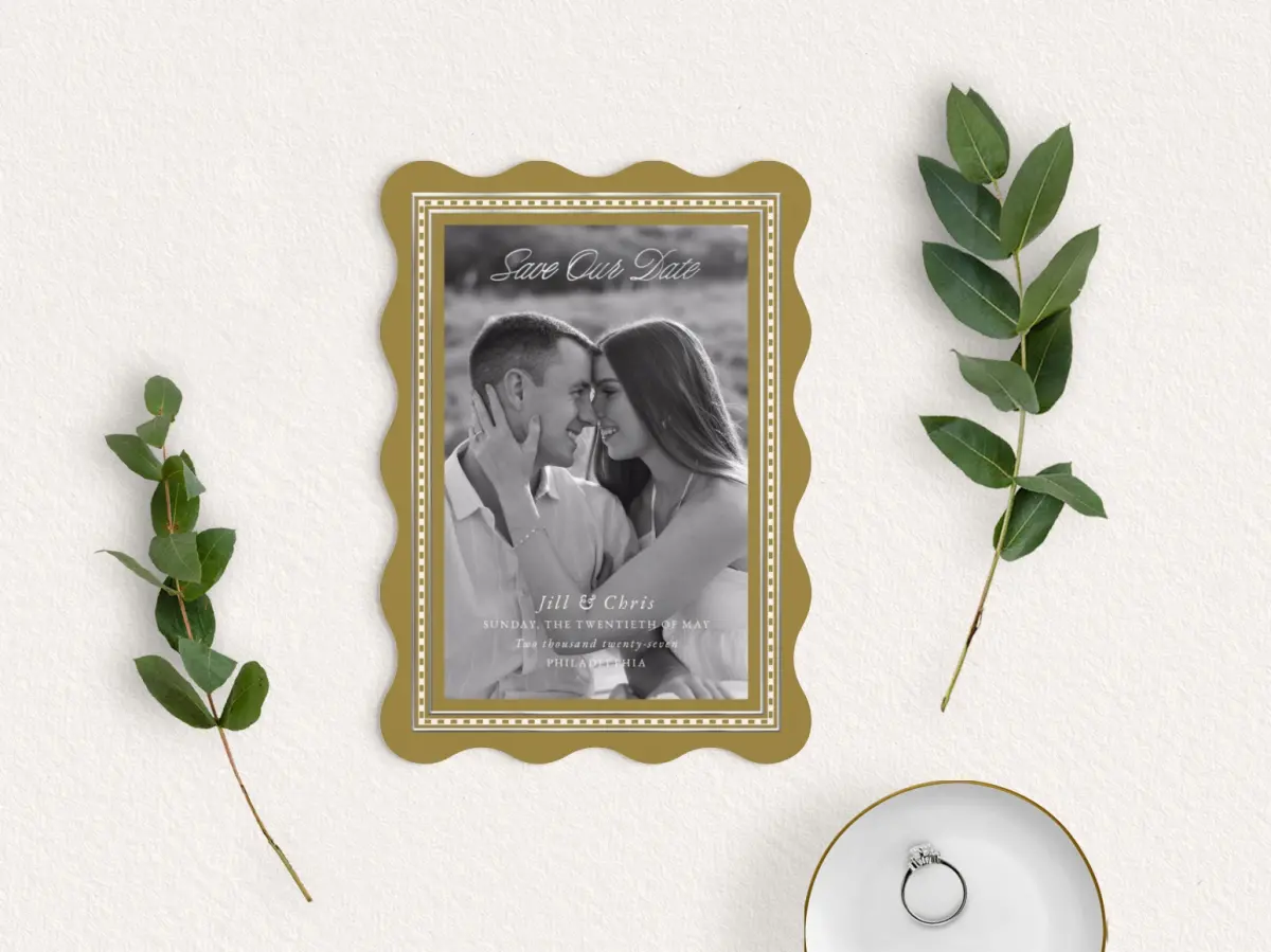 Save the Date Card with Optional Guest Addressing Service
