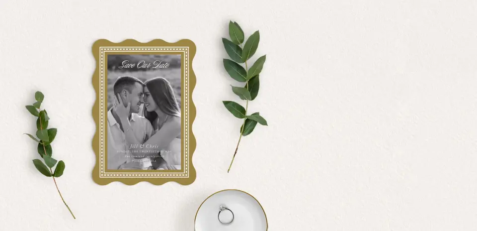 Save the Date Card with Optional Guest Addressing Service