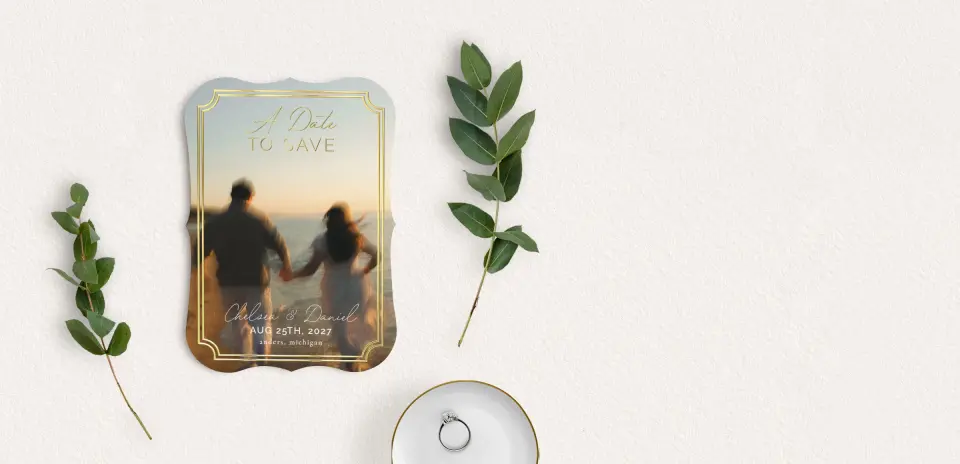Save the Date Card with Optional Guest Addressing Service