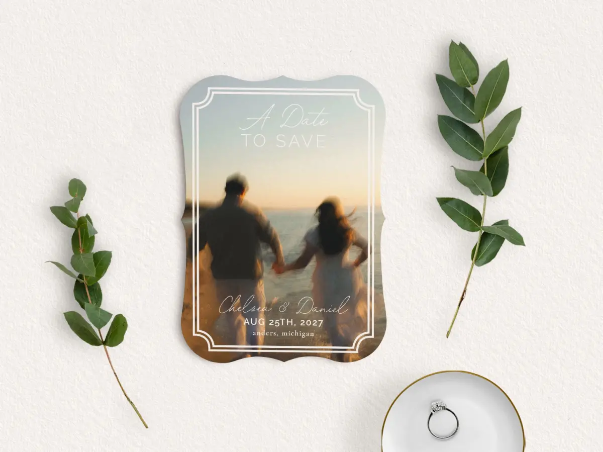 Save the Date Card with Optional Guest Addressing Service