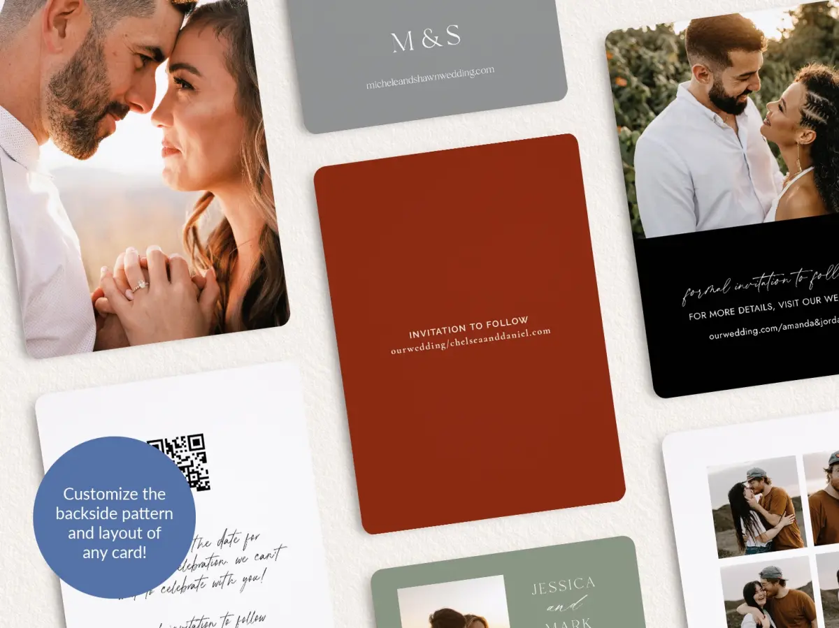 Back of Save the Date Card
