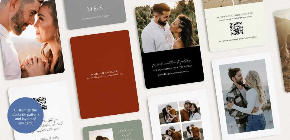 Back of Save the Date Card