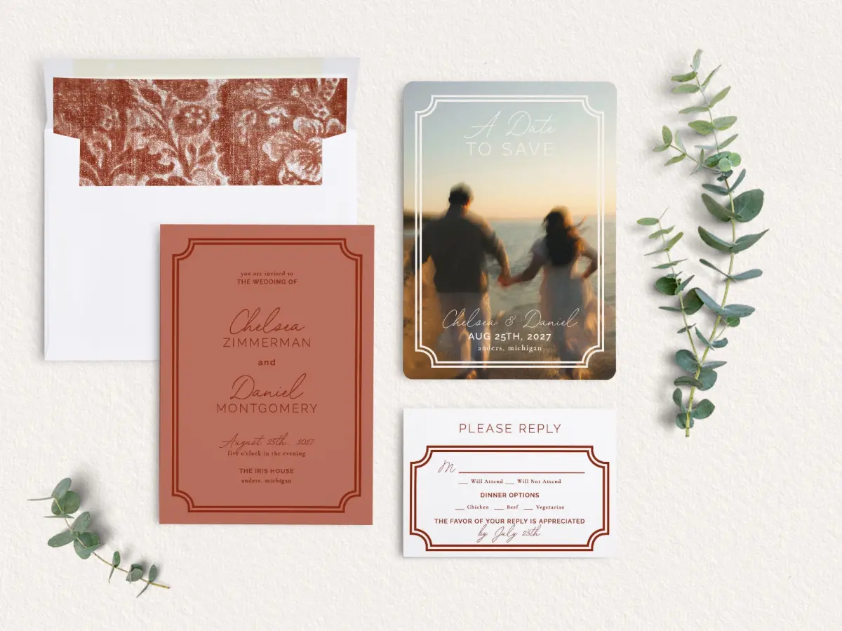 Front of Save the Date Card