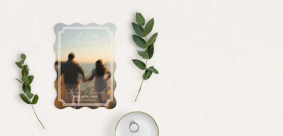 Save the Date Card with Optional Guest Addressing Service