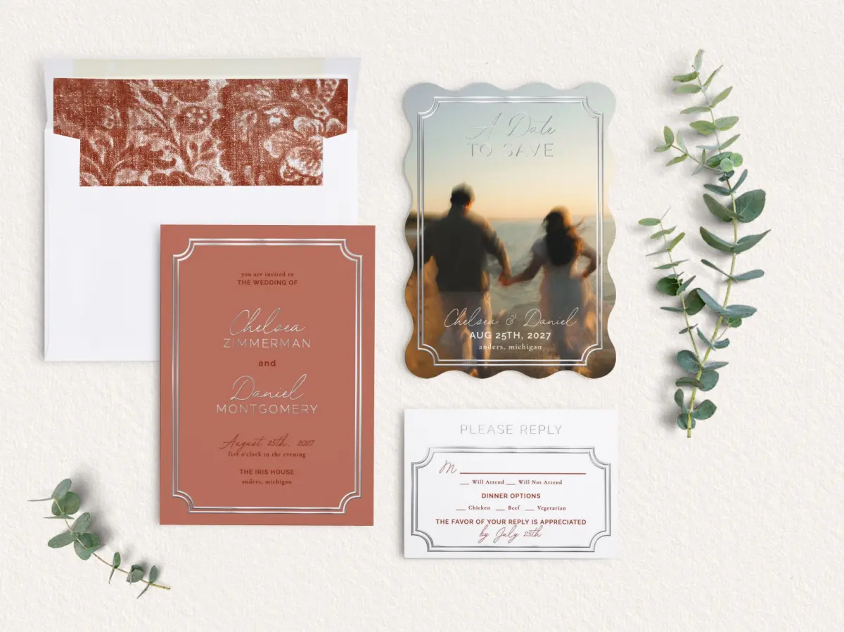 Front of Save the Date Card
