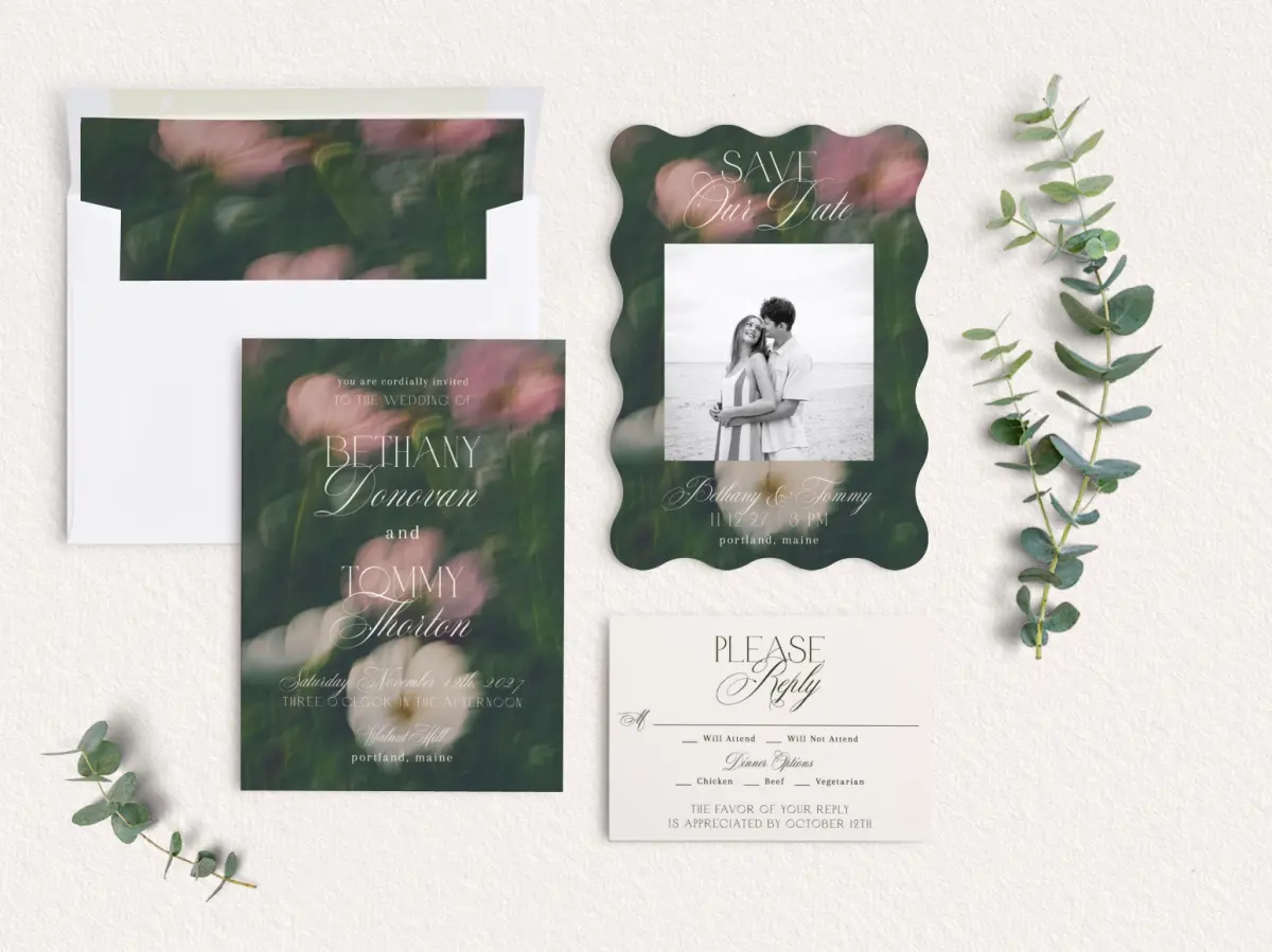Front of Save the Date Card