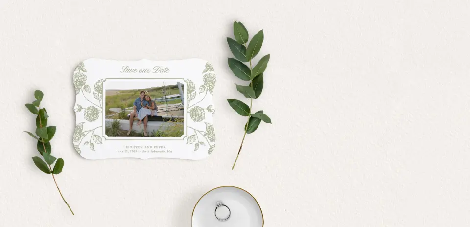 Save the Date Card with Optional Guest Addressing Service