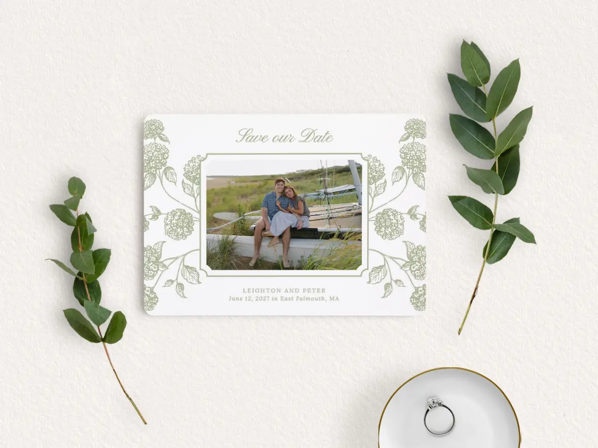 Save the Date Card with Optional Guest Addressing Service