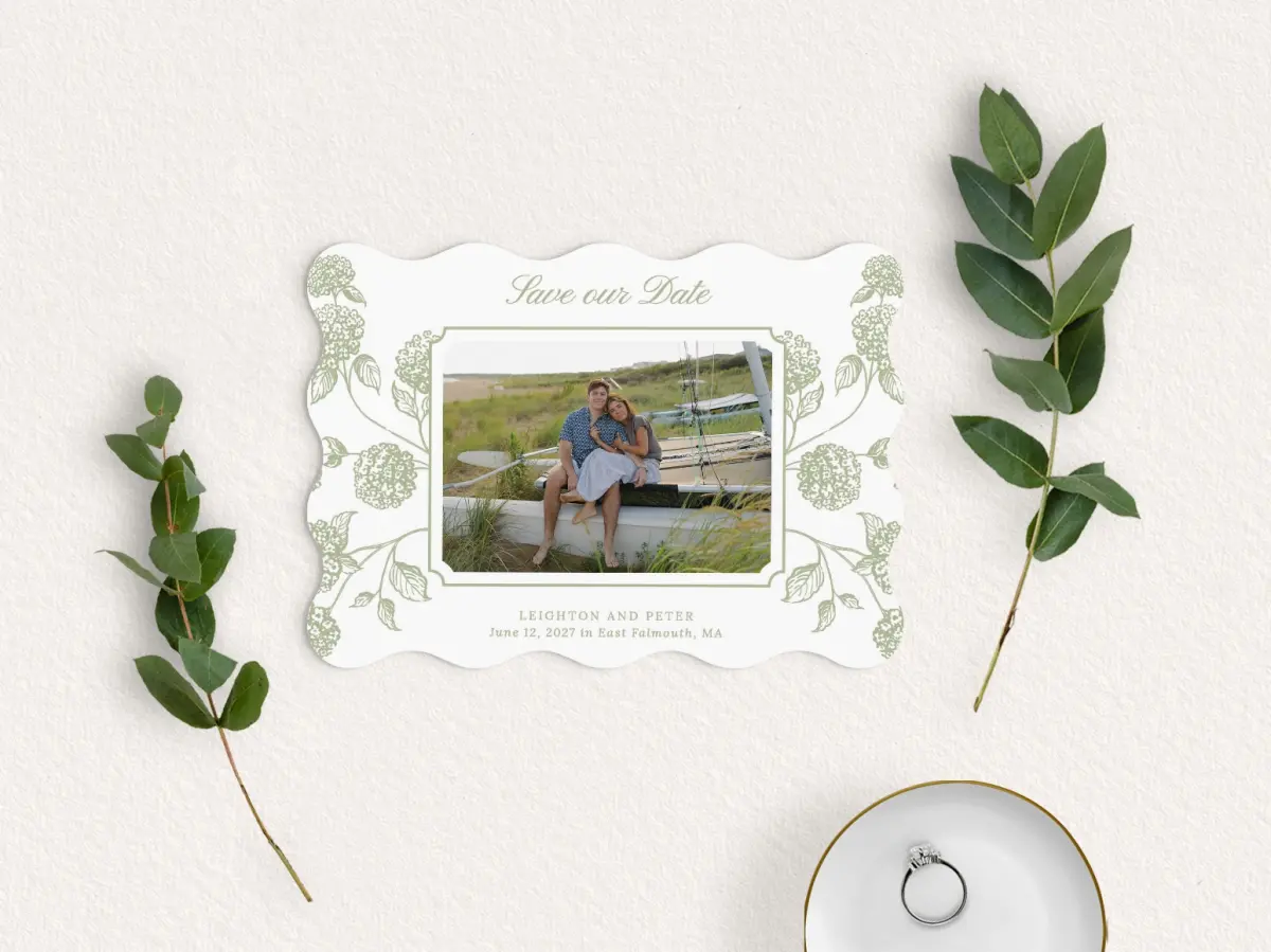 Save the Date Card with Optional Guest Addressing Service