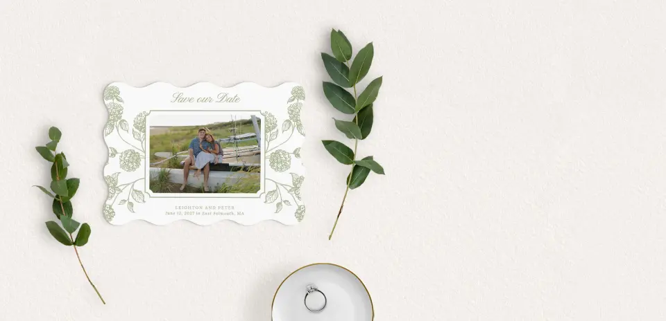 Save the Date Card with Optional Guest Addressing Service
