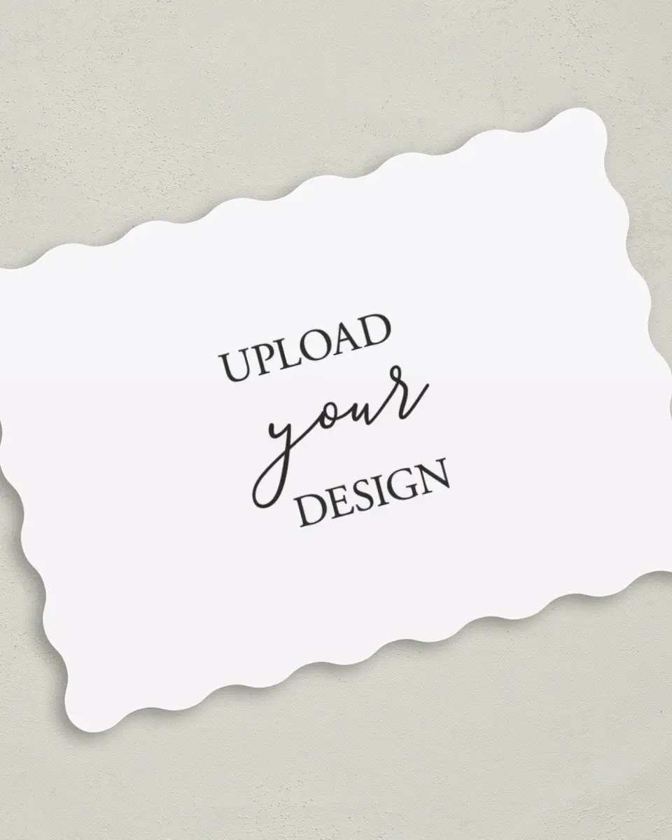 This is a 5" x 7" Upload Your Design called Upload Your Design 5" x 7" Wavy Cards printed in full color on Premium Smooth paper