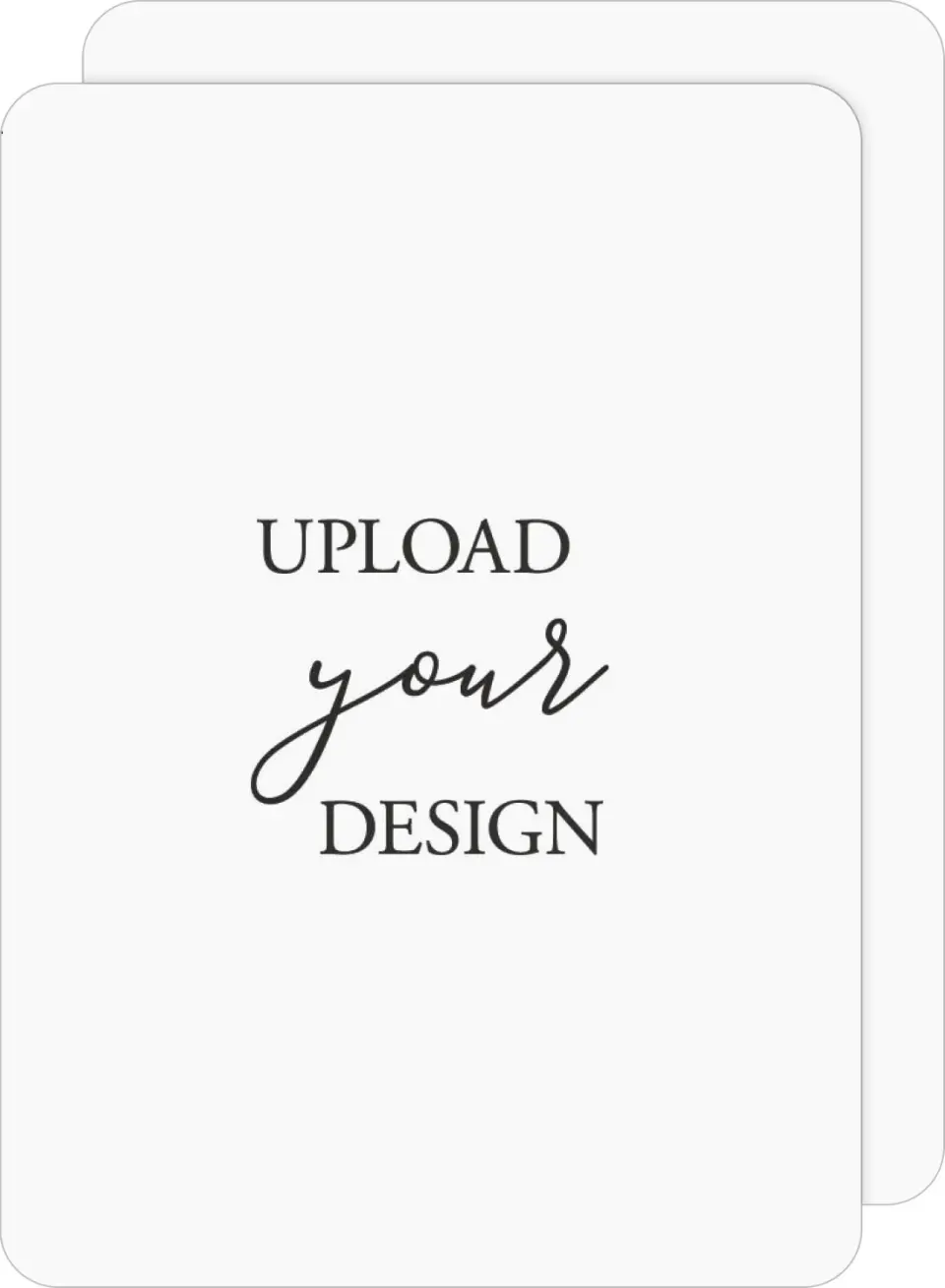 This is a 5" x 7" Upload Your Design called 5" x 7" Rounded Cards printed in full color on Premium Smooth paper