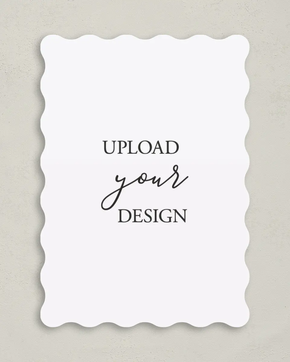 This is a 5" x 7" Upload Your Design called Upload Your Design 5" x 7" Wavy Cards printed in full color on Premium Smooth paper