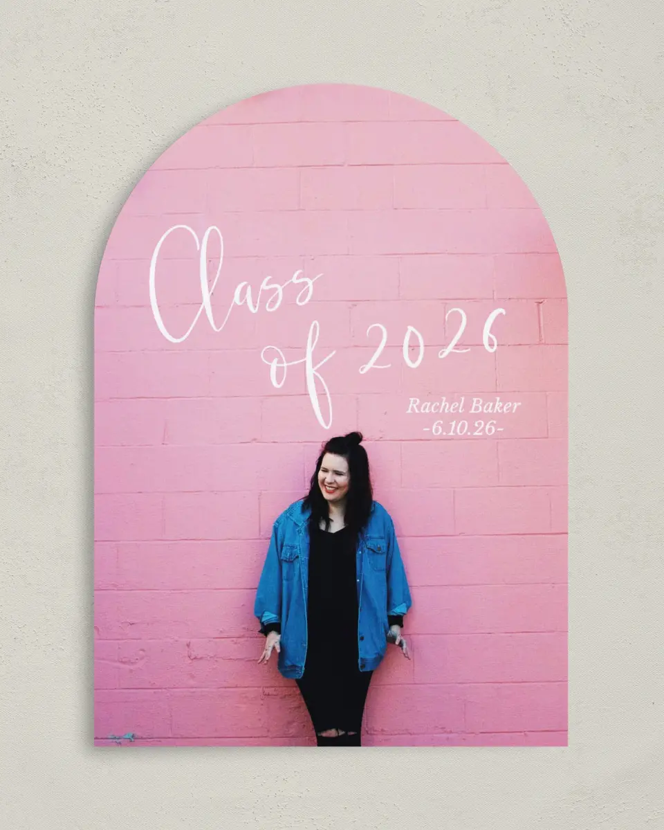 This is a 5" x 7" Graduation Announcement Card called Success Is Yours printed in full color on Premium Smooth paper
