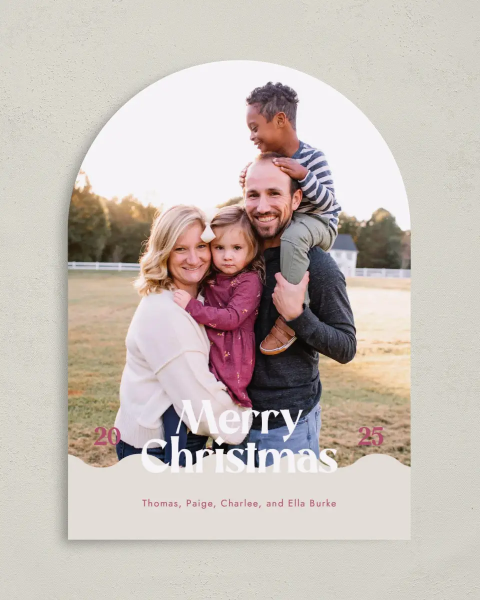 This is a 5" x 7" Christmas Card called Wonderful Waves printed in full color on Premium Smooth paper