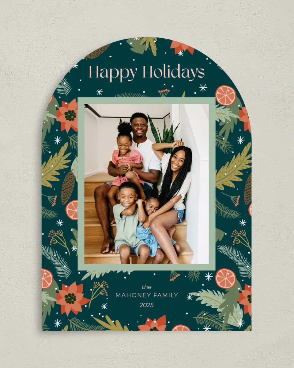 This is a 5" x 7" Christmas Card called Darling Delight printed in full color on Premium Smooth paper