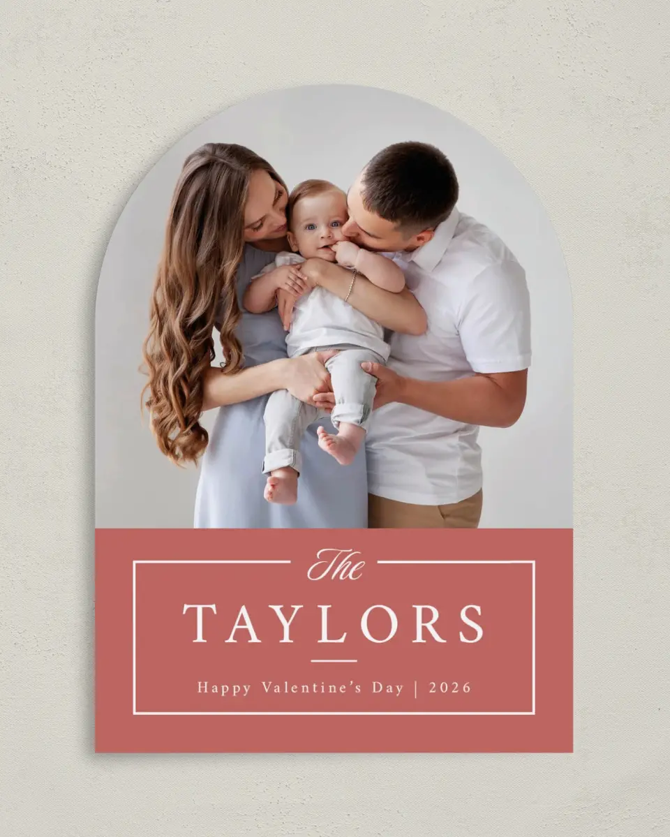 This is a 5" x 7" Valentine's Day Card called Sweet & Simple printed in full color on Premium Smooth paper
