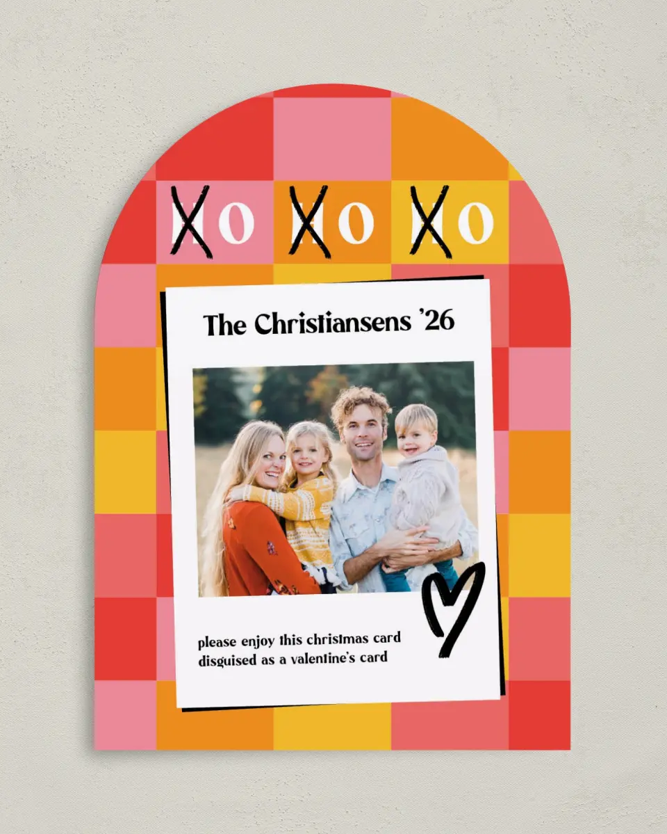 This is a 5" x 7" Valentine's Day Card called Whimsical Wishes printed in full color on Premium Smooth paper
