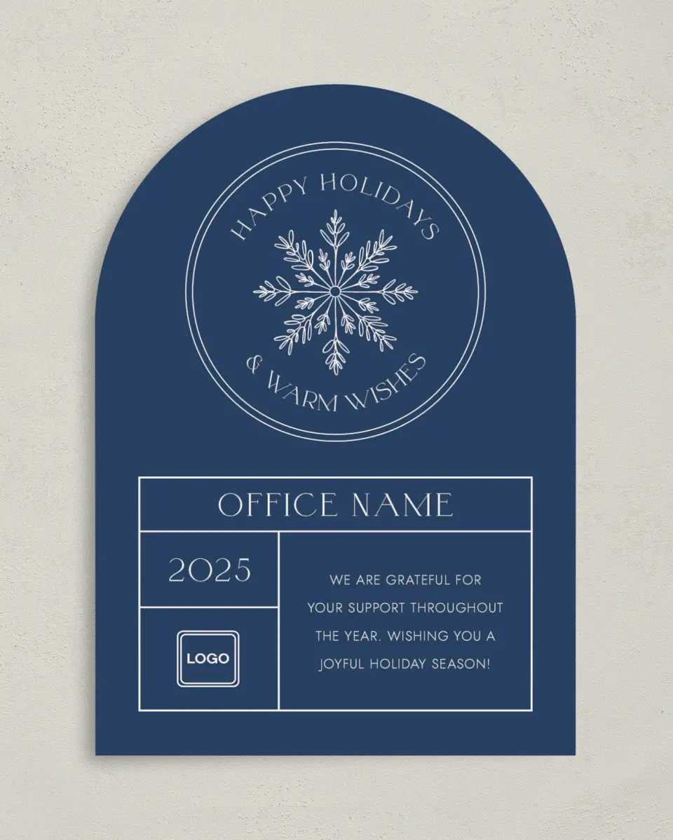 This is a 5" x 7" Christmas Card called Snowflake Christmas printed in full color on Premium Smooth paper