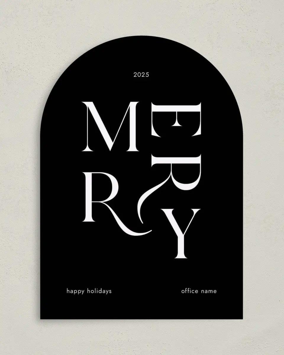 This is a 5" x 7" Christmas Card called Midnight Merriment printed in full color on Premium Smooth paper