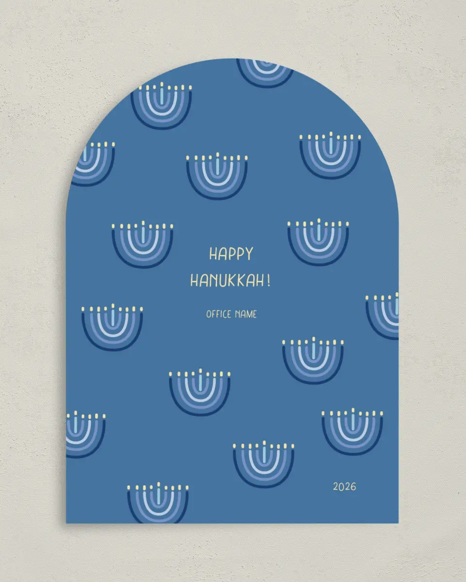 This is a 5" x 7" Christmas Card called Hanukkah Serenity printed in full color on Premium Smooth paper