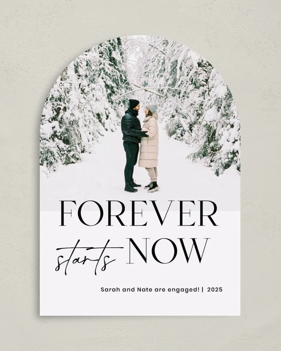 This is a 5" x 7" Christmas Card called Forever with Joy! printed in full color on Premium Smooth paper