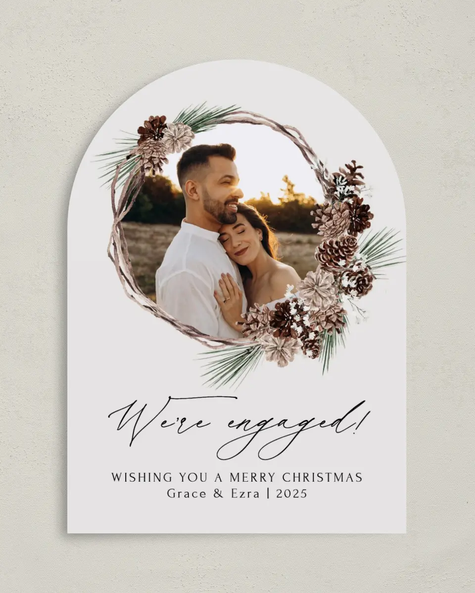 This is a 5" x 7" Christmas Card called Festive Blessings printed in full color on Premium Smooth paper