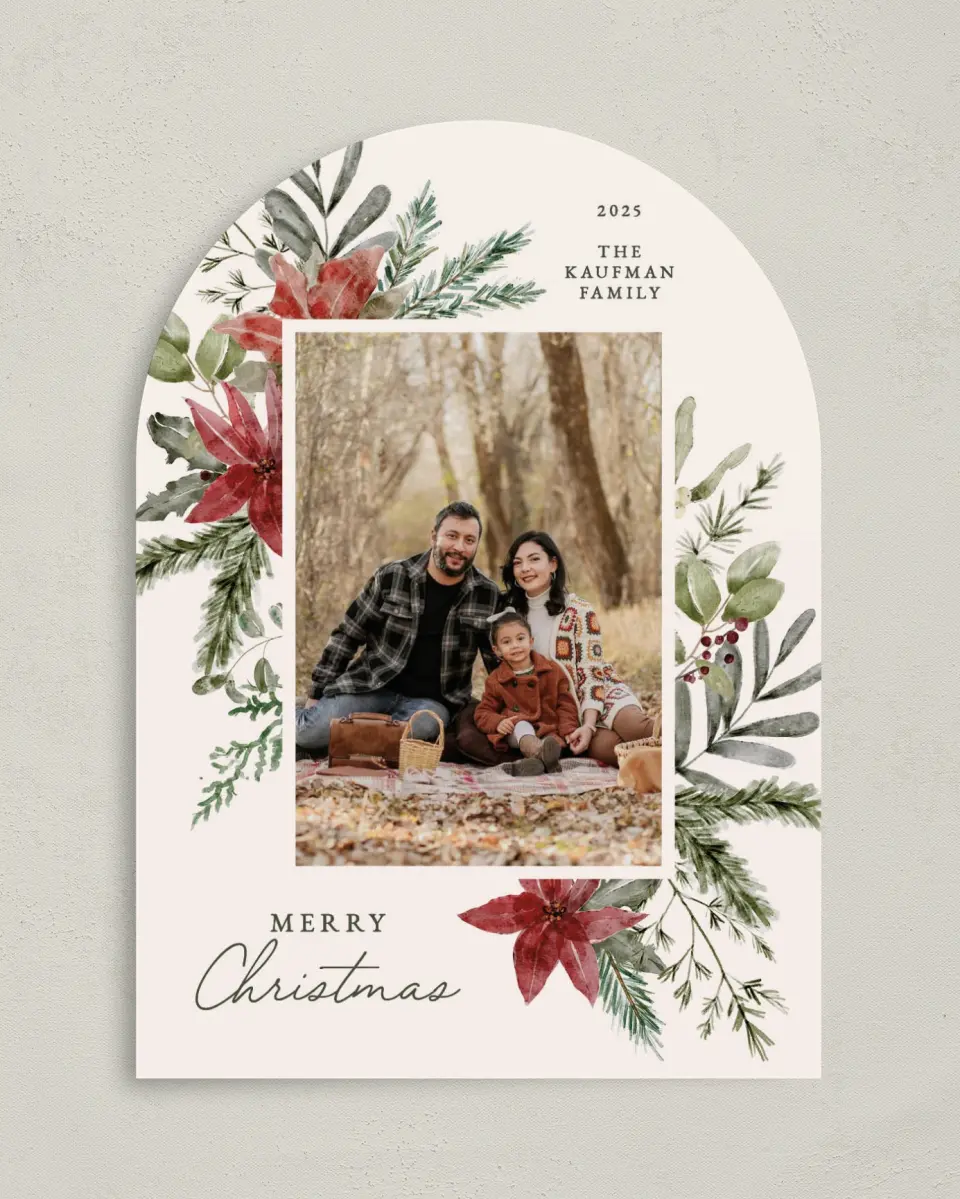 This is a 5" x 7" Christmas Card called Ethereal Winter printed in full color on Premium Smooth paper