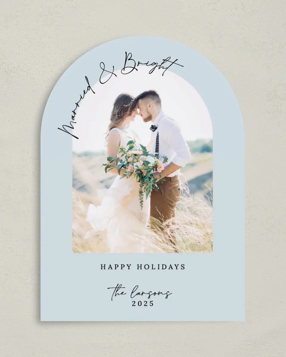 This is a 5" x 7" Christmas Card called Forever Bright printed in full color on Premium Smooth paper