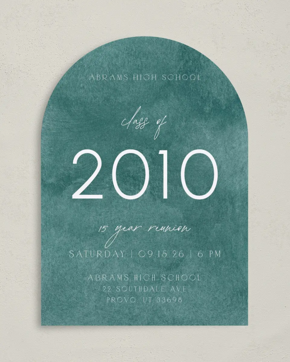 This is a 5" x 7" Class Reunion called Blended Bonds printed in full color on Premium Smooth paper