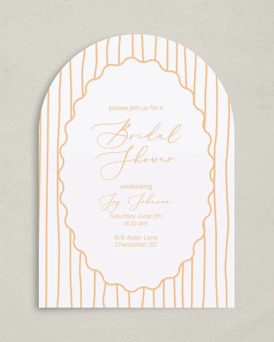 This is a 5" x 7" Bridal Shower Invitation called Vintage Beauty printed in full color on Premium Smooth paper