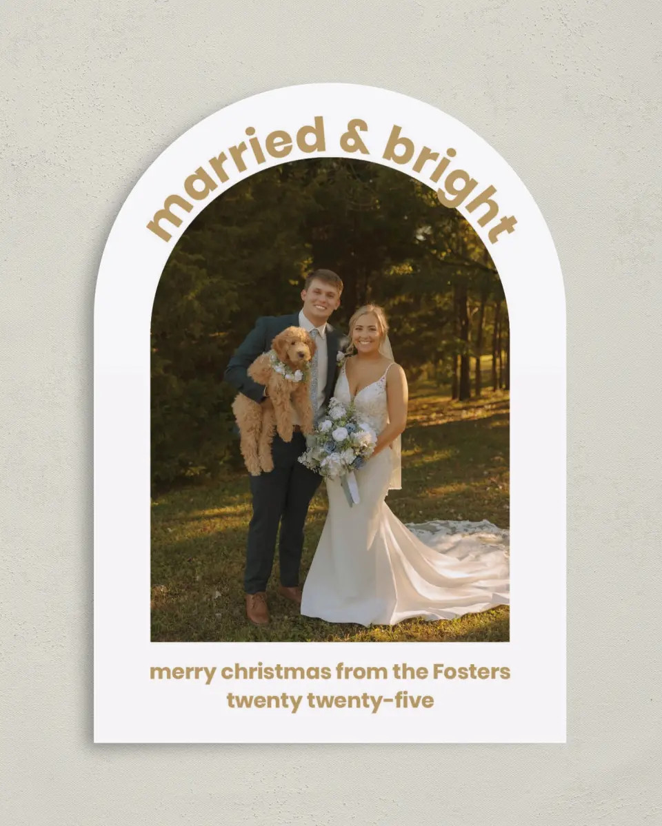 This is a 5" x 7" Christmas Card called Bold and Bright printed in full color on Premium Smooth paper