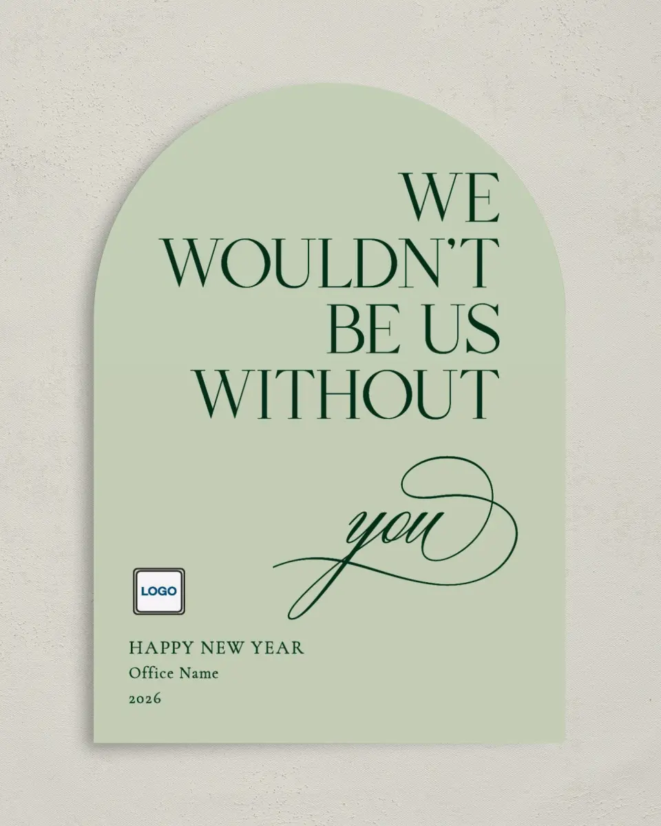 This is a 5" x 7" Christmas Card called Simple Holiday printed in full color on Premium Smooth paper