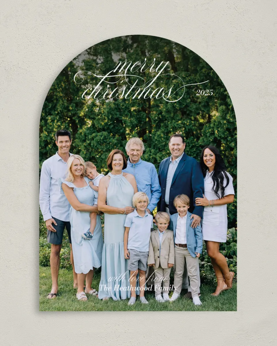 This is a 5" x 7" Christmas Card called Classic Christmas printed in full color on Premium Smooth paper