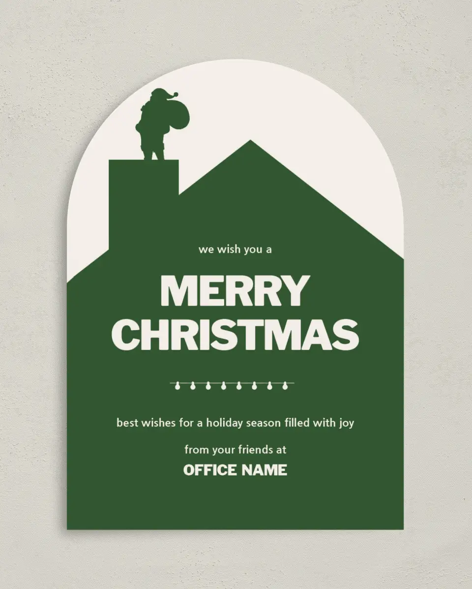 This is a 5" x 7" Christmas Card called Up on the Housetop printed in full color on Premium Smooth paper
