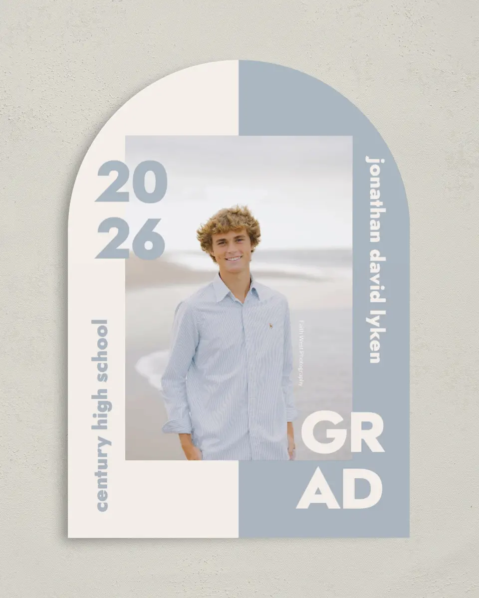 This is a 5" x 7" Graduation Announcement Card called Changing Chapters printed in full color on Premium Smooth paper