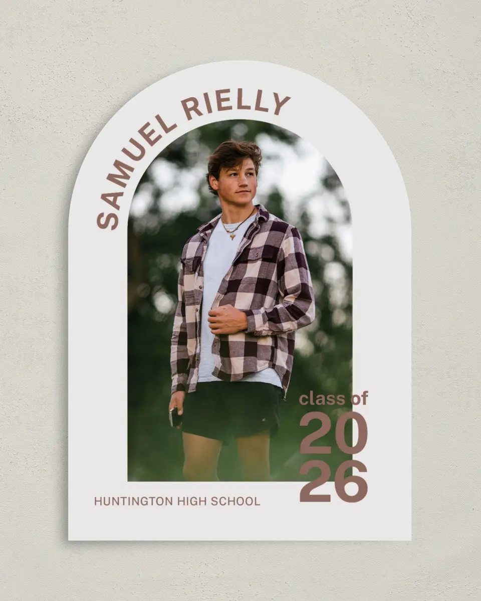 This is a 5" x 7" Graduation Announcement Card called Graduation Time printed in full color on Premium Smooth paper