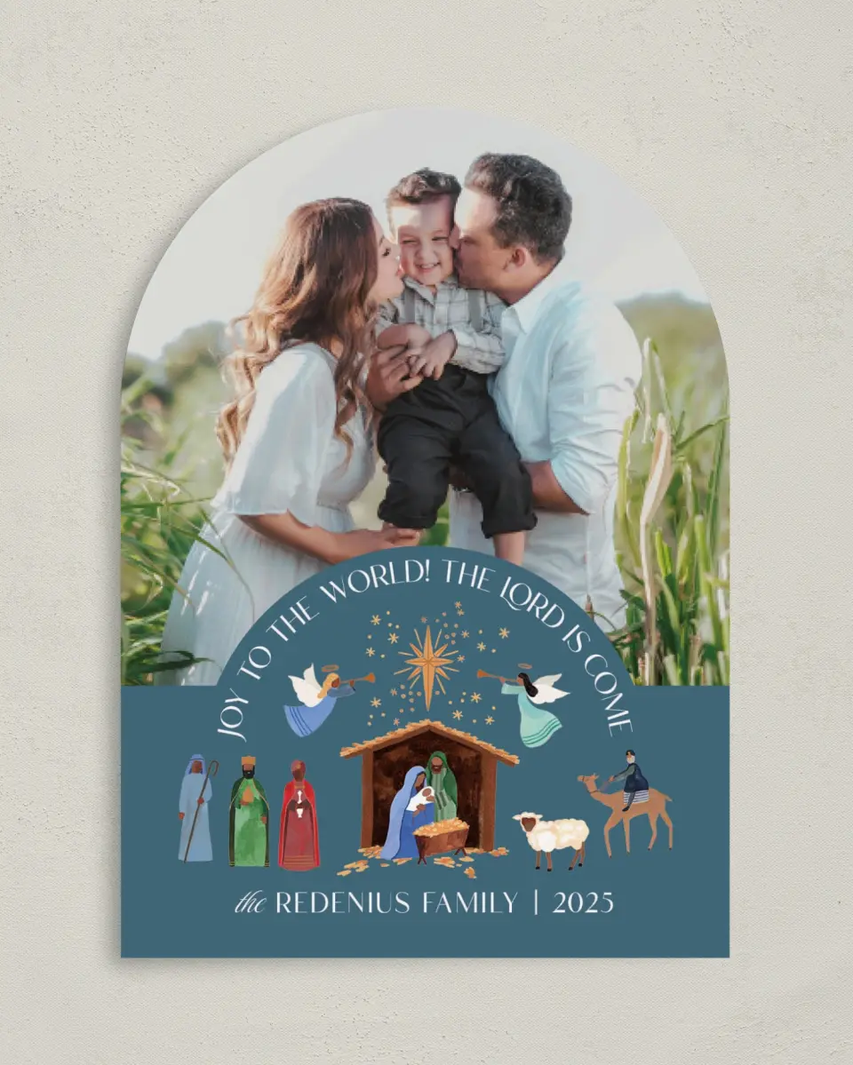 This is a 5" x 7" Christmas Card called Reason for the Season printed in full color on Premium Smooth paper