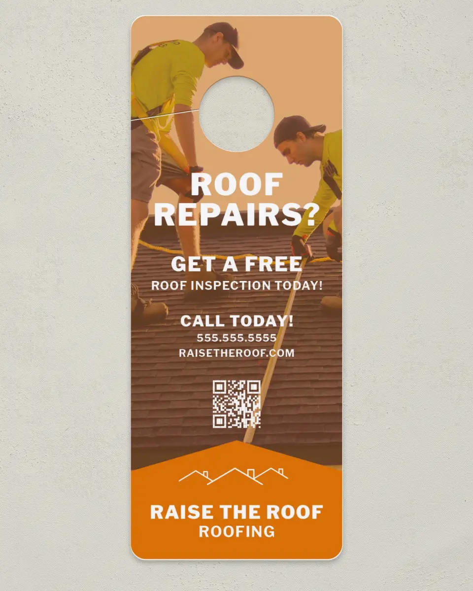 This is a 3.5" x 9" Calendar MagnetCard called Raise the Roof printed in full color