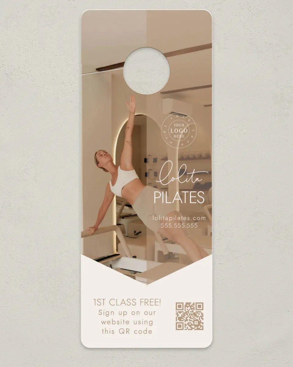 This is a 3.5" x 9" Calendar MagnetCard called Posh Pilates printed in full color