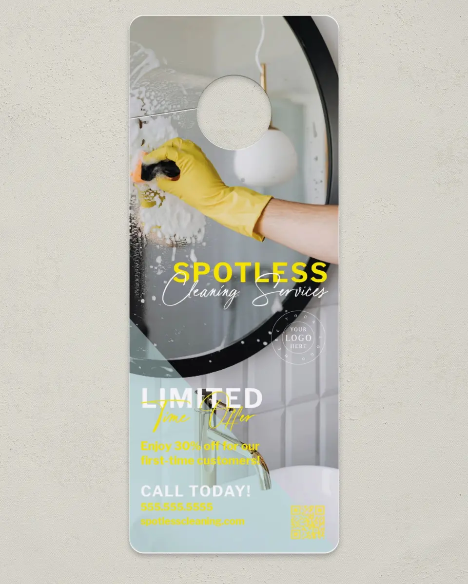 This is a 3.5" x 9" Calendar MagnetCard called Clean & Spotless printed in full color