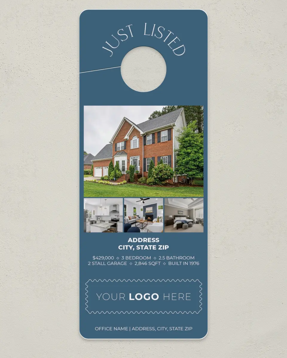 This is a 3.5" x 9" Calendar MagnetCard called Lovely Listing printed in full color