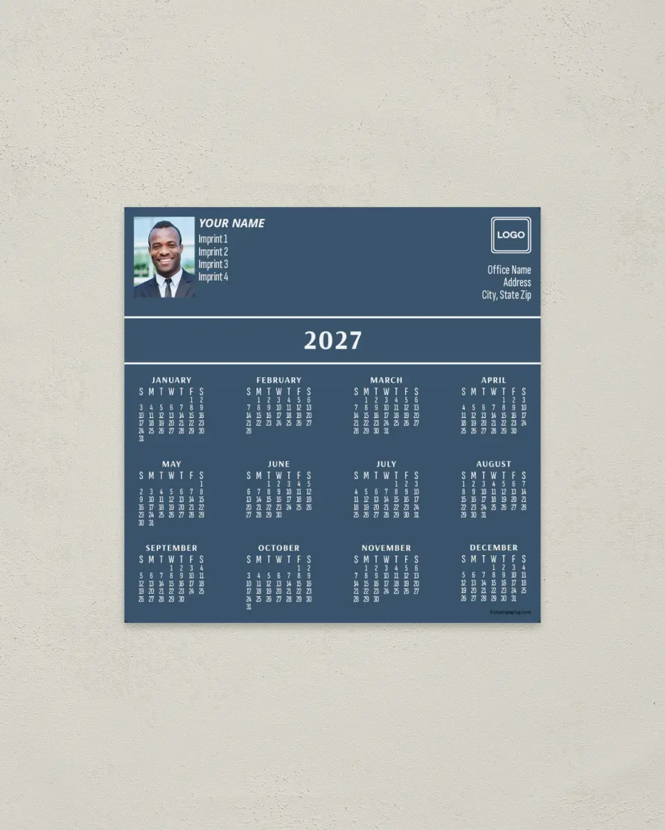 This is a 5½" x 5½" Full Magnet Calendar called Clean & Neat printed in full color with a Standard Gloss finish
