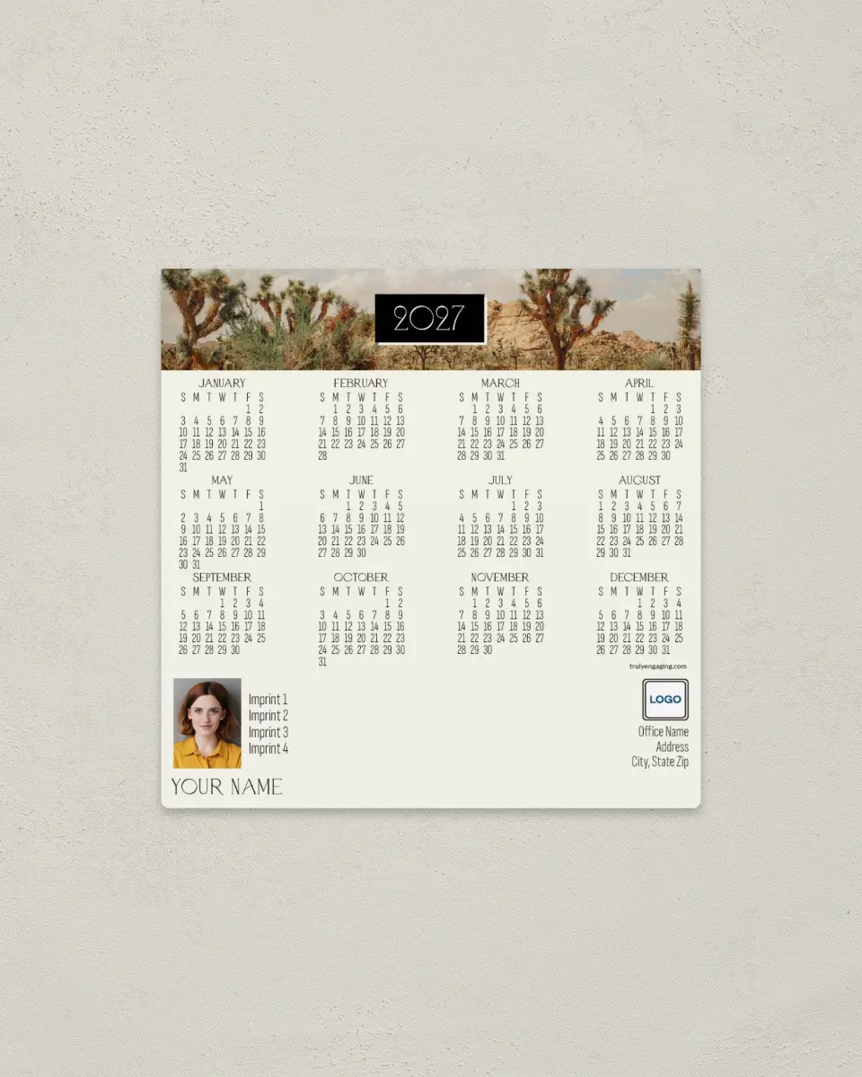 This is a 5½" x 5½" Full Magnet Calendar called Wild Scene printed in full color with a Standard Gloss finish
